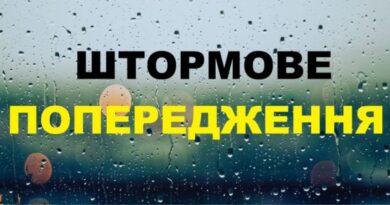 Попередження про небезпечні метеорологічні явища І рівня (жовтого) небезпечності по Березівському району